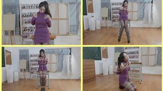 8k0038 Star's stepmother dress tightly bound