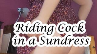 Riding dildo in my springtime sundress