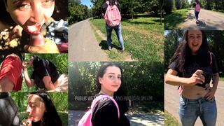 Wetting Jeans in Public and Public Blowjob