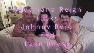 Hot MILF gets threesome pleasured