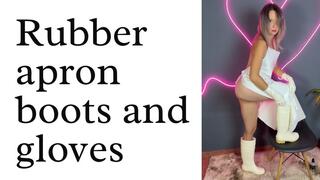 dessing rubber apron, gloves and boots