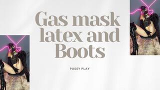 gas mask latex and masturbation