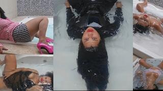 100 minutes in the bathtub