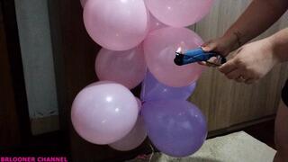 Estourando balões com incenso