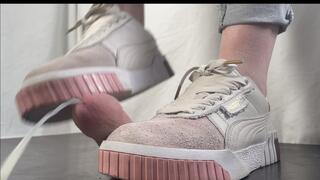 A Shoejob with Puma Cali Sneakers - CBT, Cock Trampling, Shoejob and Sneakerfetish - 4k quality