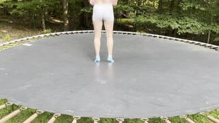 Stepsis and stepbro 69 and fuck on trampoline!