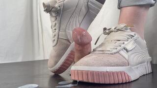 A Shoejob with Puma Cali Sneakers - CBT, Cock Trampling, Shoejob and Sneakerfetish - HD quality