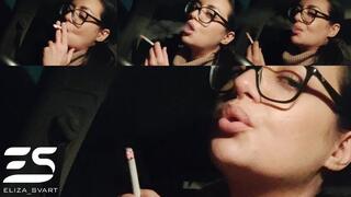 Late night smoke in my car with no makeup