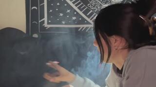 SMOKING LOVE LAYING ON THE CHEST