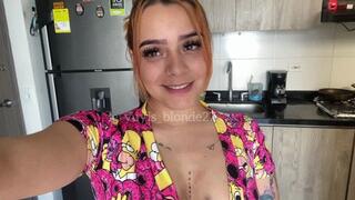 Striptease by a latin red head sexy latina