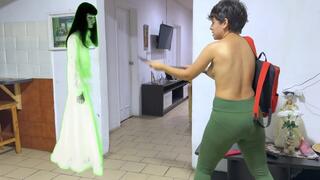 Jasmine's first day as a ghostbuster