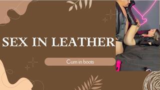 sex in leather cum in boots