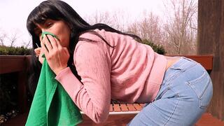 Big Green Hanky Nose Blowing Sneezing 10 Day Collection, Pt 10 -Mp4 1920x1080p