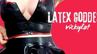 Goddess wearing latex outfit, worship my bush and huge ass