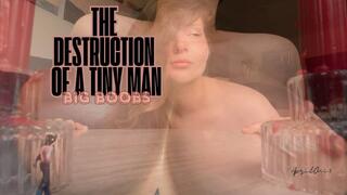 Crush of a tiny man | Giantess boobs