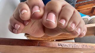 Stretching and wiggling my toes