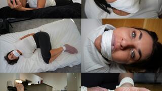 Yoga class cancelled, sarah wild multi bound and gagged in her yoga gear (mp4)