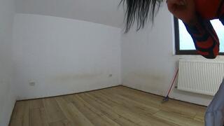 Nymphomaniac maid cleans an abandoned house ep 257