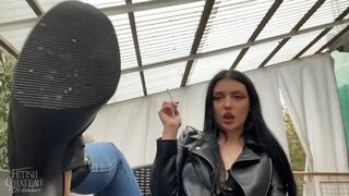 Mistress Glamorous smoking and you can worship her high heels POV - [FHD MOV]