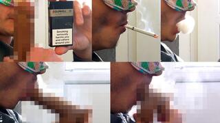 Dunhill Fine Cut Black 100s smoking blowjob Deep Throat