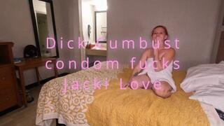 Dick Cumbust's quickie cum in condom audition