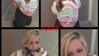 Starlight: Zip tied wrists and ankles and 2 cleave gags (Under A Gag Order)