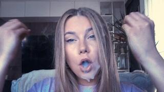 Mouth full of smoke JOI mp4 HD