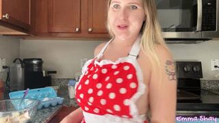 Riding Dildo While Baking