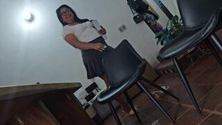 Balbina sexy pantyhose teasing in the office