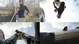 Trampled under my riding boots as a punishment