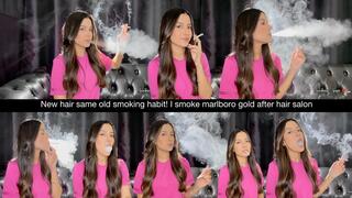 New hair same old smoking habit! I smoke marlboro gold after hair salon