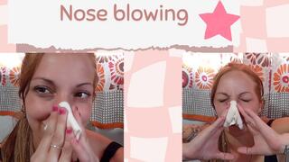 Nose blowing fetish