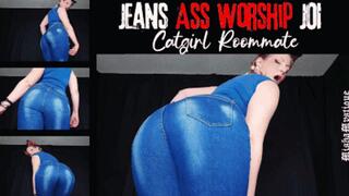 Jeans Ass Worship JOI: Catgirl Roommate - mp4