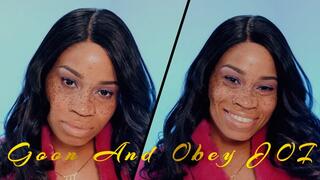 Goon And Obey JOI- Ebony Femdom Goddess Rosie Reed Gooner Jerk Off Instruction Obedience Mesmerize Face Fetish- 1080p HD