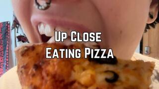 Phoenix Bates Eats Pizza Messily Close Up 4k HD - Mukbang - Food - Eating Sounds - Chewing