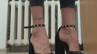 Nastya trample mud shoes and crush shirt + spitting