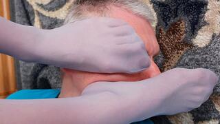 Fetishist gets stepped by nice 18 yo girl and smells her shoes and feet, g520x (slide show) 2160p