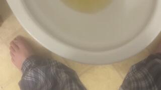 Very long pee at home!