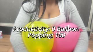 Productivity: 0 | Balloon Popping: 100
