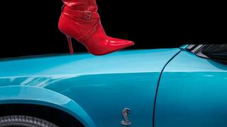 Metal heel boots vs 1993 Mustang Cobra hood crush and destruction