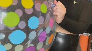 Valeri blow with mouth dotted ball