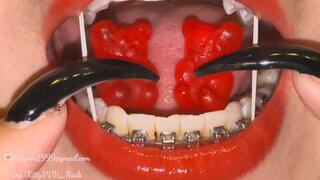 Black Long Natural Fingernails & Vore, Giantess, Braces - So much!