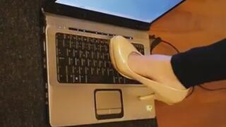 laptop trample and crush