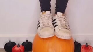 cute girl crush fetish food pumpkin