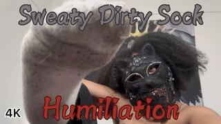 Post Workout Sweaty Dirty Sock Humiliation: Ebony Beta Safe Loser Porn Domination Foot Femdom 4K