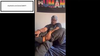 Niauhhh itchy in bed in black socks