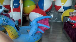 fuck inflatable blue dragon