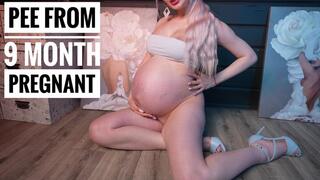 Pee, 9 month pregnant and high heels