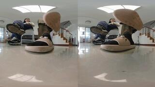 3DVR180 degrees 6K ANNA MIYA Sports shoes Socks Smelly Feet rolled