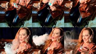 Custom - Extra creamy smoke - Smoking Newport, all leather and All star also in leather